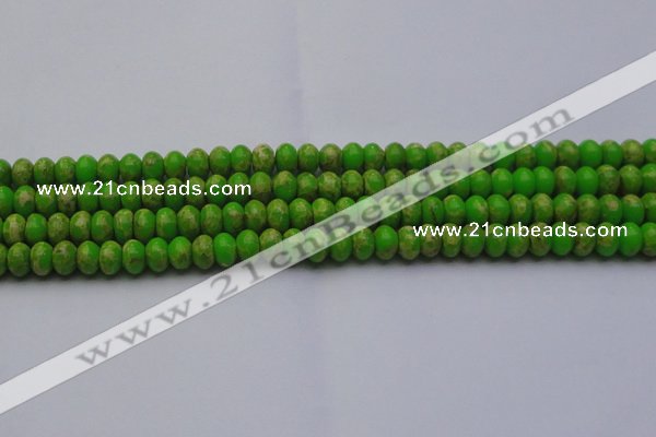 CDE2658 15.5 inches 8*12mm rondelle dyed sea sediment jasper beads