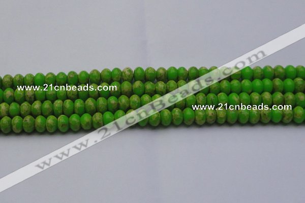 CDE2659 15.5 inches 10*14mm rondelle dyed sea sediment jasper beads