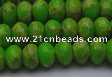 CDE2660 15.5 inches 12*16mm rondelle dyed sea sediment jasper beads