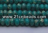 CDE2664 15.5 inches 5*8mm rondelle dyed sea sediment jasper beads