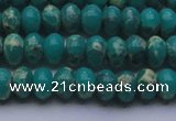 CDE2666 15.5 inches 8*12mm rondelle dyed sea sediment jasper beads