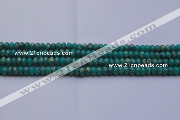 CDE2666 15.5 inches 8*12mm rondelle dyed sea sediment jasper beads