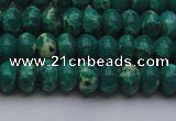 CDE2673 15.5 inches 7*10mm rondelle dyed sea sediment jasper beads