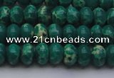 CDE2674 15.5 inches 8*12mm rondelle dyed sea sediment jasper beads