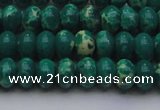 CDE2675 15.5 inches 10*14mm rondelle dyed sea sediment jasper beads