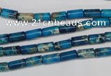 CDE278 15.5 inches 4*8mm tube dyed sea sediment jasper beads