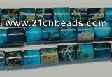 CDE280 15.5 inches 8*8mm tube dyed sea sediment jasper beads