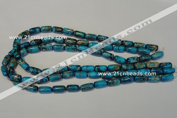 CDE285 15.5 inches 8*16mm column dyed sea sediment jasper beads