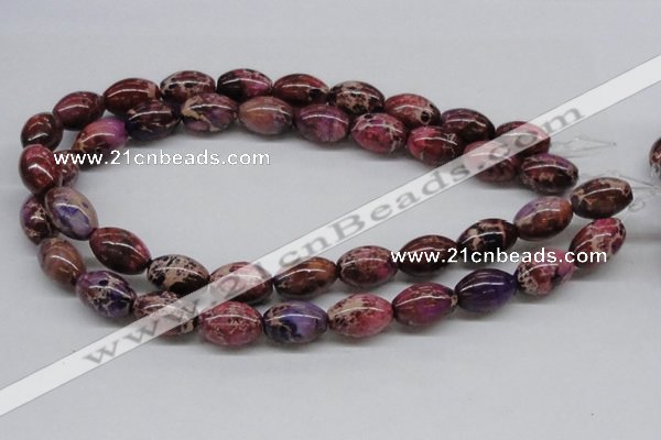 CDE32 15.5 inches 13*18mm rice dyed sea sediment jasper beads