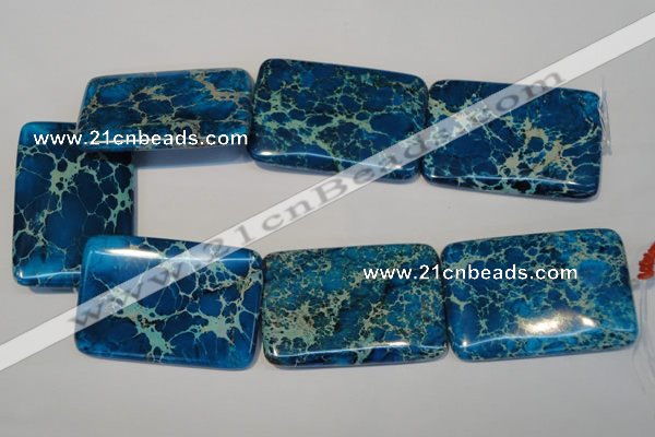 CDE335 15.5 inches 40*60mm rectangle dyed sea sediment jasper beads