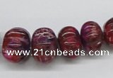 CDE35 15.5 inches multi sizes pumpkin dyed sea sediment jasper beads