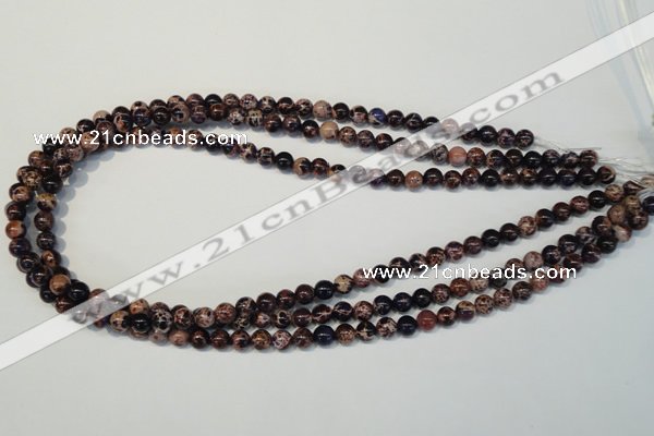 CDE361 15.5 inches 6mm round dyed sea sediment jasper beads