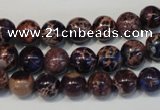 CDE362 15.5 inches 8mm round dyed sea sediment jasper beads