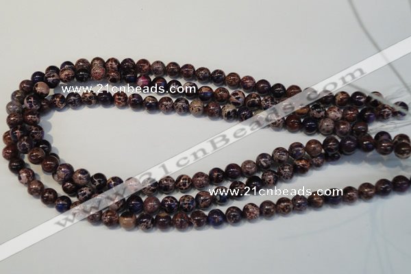 CDE362 15.5 inches 8mm round dyed sea sediment jasper beads