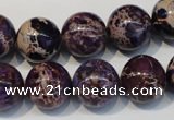 CDE365 15.5 inches 14mm round dyed sea sediment jasper beads