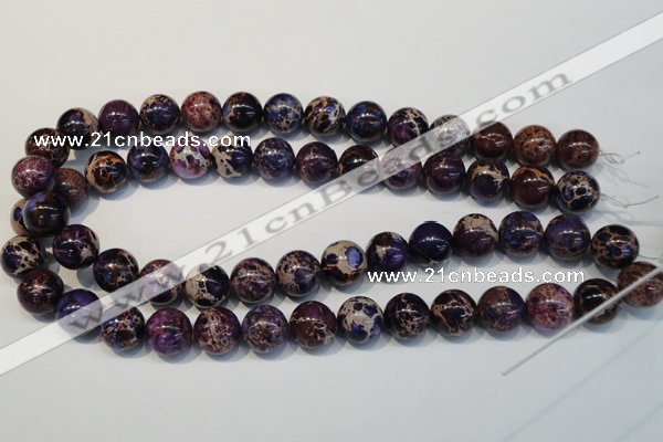 CDE365 15.5 inches 14mm round dyed sea sediment jasper beads