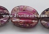 CDE37 15.5 inches 25*33mm star fruit shaped dyed sea sediment jasper beads