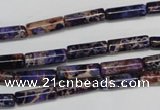 CDE377 15.5 inches 4*12mm tube dyed sea sediment jasper beads