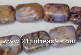 CDE437 15.5 inches 13*18mm rectangle dyed sea sediment jasper beads