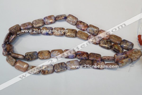 CDE437 15.5 inches 13*18mm rectangle dyed sea sediment jasper beads