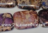 CDE440 15.5 inches 20*30mm rectangle dyed sea sediment jasper beads