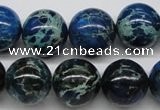 CDE47 15.5 inches 16mm round dyed sea sediment jasper beads wholesale