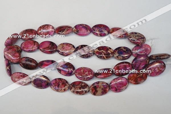 CDE475 15.5 inches 18*25mm oval dyed sea sediment jasper beads