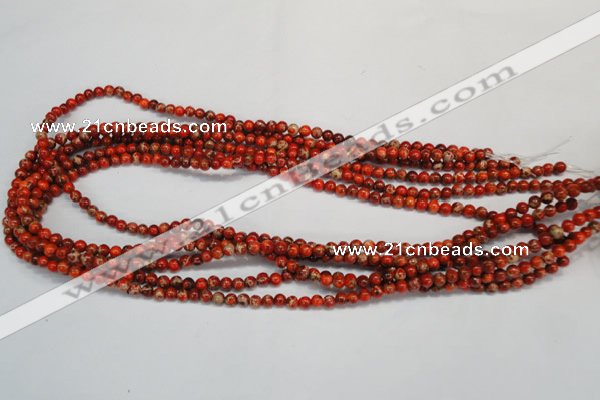 CDE490 15.5 inches 4mm round dyed sea sediment jasper beads