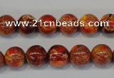 CDE493 15.5 inches 10mm round dyed sea sediment jasper beads