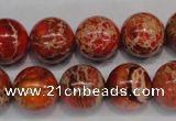 CDE495 15.5 inches 14mm round dyed sea sediment jasper beads