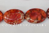 CDE533 15.5 inches 18*25mm oval dyed sea sediment jasper beads