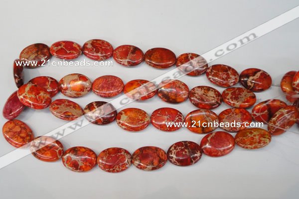 CDE533 15.5 inches 18*25mm oval dyed sea sediment jasper beads