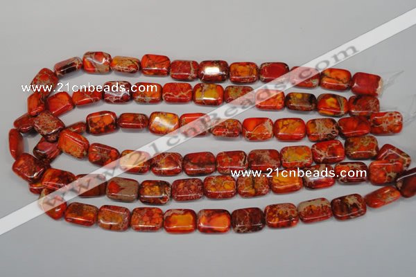 CDE553 15.5 inches 12*16mm rectangle dyed sea sediment jasper beads