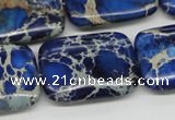 CDE57 15.5 inches 22*30mm rectangle dyed sea sediment jasper beads