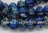 CDE59 15.5 inches 10*14mm pumpkin dyed sea sediment jasper beads