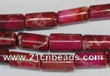 CDE594 15.5 inches 8*16mm tube dyed sea sediment jasper beads