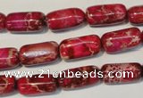 CDE598 15.5 inches 8*16mm column dyed sea sediment jasper beads