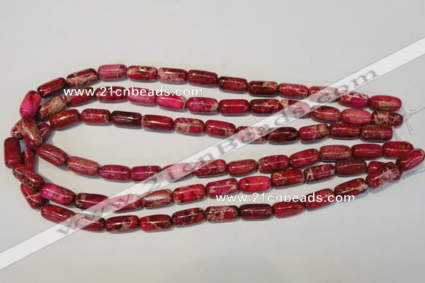 CDE598 15.5 inches 8*16mm column dyed sea sediment jasper beads