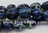 CDE63 15.5 inches 12*15mm nuggets dyed sea sediment jasper beads