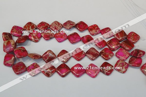 CDE638 15.5 inches 18*18mm diamond dyed sea sediment jasper beads