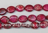 CDE642 15.5 inches 8*10mm oval dyed sea sediment jasper beads