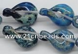 CDE66 15.5 inches 20*30mm petal shaped dyed sea sediment jasper beads