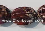 CDE701 15.5 inches 22*28mm star fruit shaped dyed sea sediment jasper beads