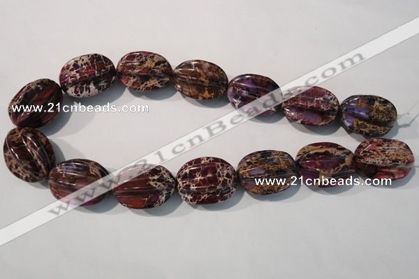 CDE701 15.5 inches 22*28mm star fruit shaped dyed sea sediment jasper beads