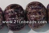 CDE702 15.5 inches 26*32mm pumpkin dyed sea sediment jasper beads