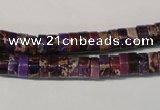 CDE704 15.5 inches 3*6mm heishi dyed sea sediment jasper beads