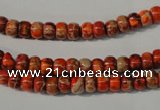 CDE731 15.5 inches 4*6mm rondelle dyed sea sediment jasper beads