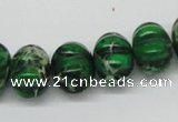 CDE75 15.5 inches 12*16mm pumpkin dyed sea sediment jasper beads