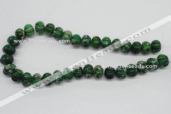CDE75 15.5 inches 12*16mm pumpkin dyed sea sediment jasper beads