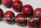 CDE763 15.5 inches 16mm round dyed sea sediment jasper beads